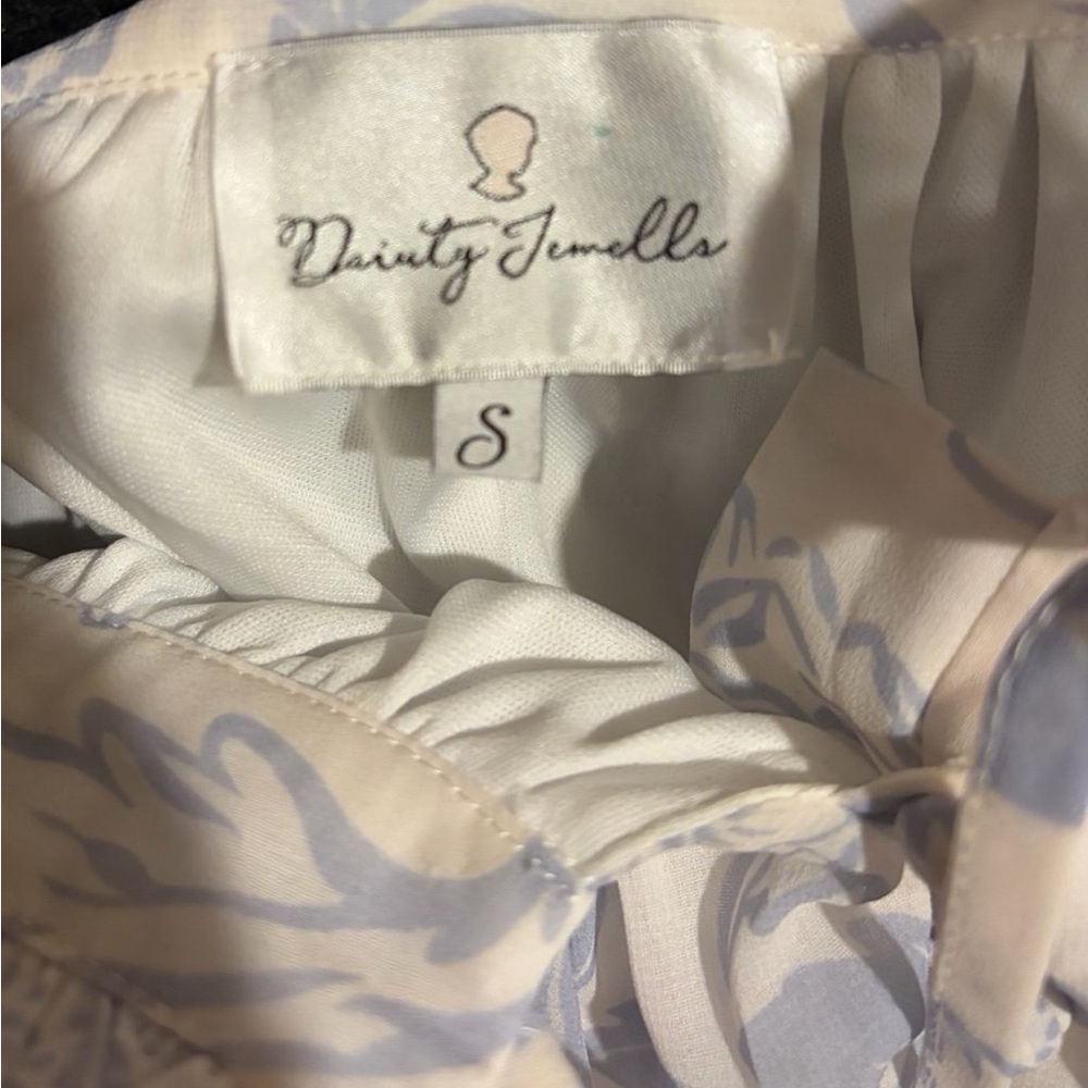 Dainty Jewells Pastel Blue and Cream Floral Maxi Dress - Picture 4 of 4